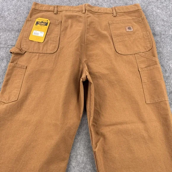 Carhartt Pants Mens 44x36 Brown Loose Fit Washed Duck Utility Work Pant BN0011